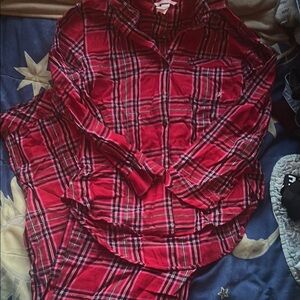Victoria's Secret Red Plaid Kids Pajama Set